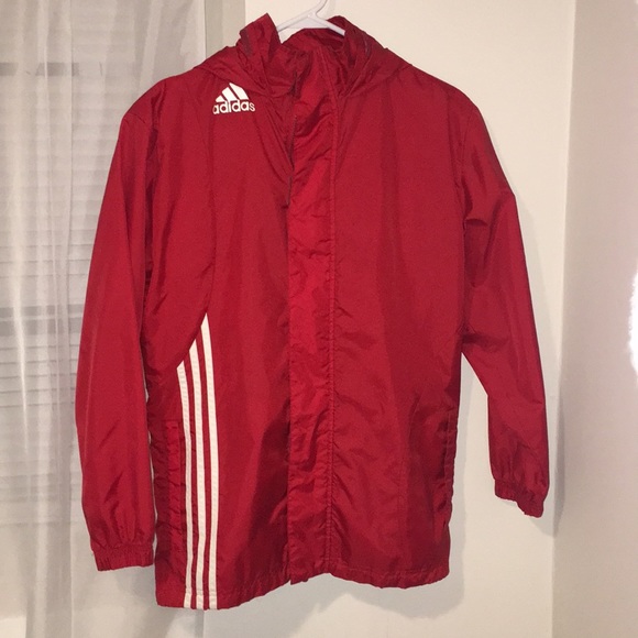 red adidas windbreaker
